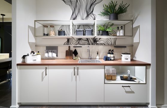 Trendy witte keuken