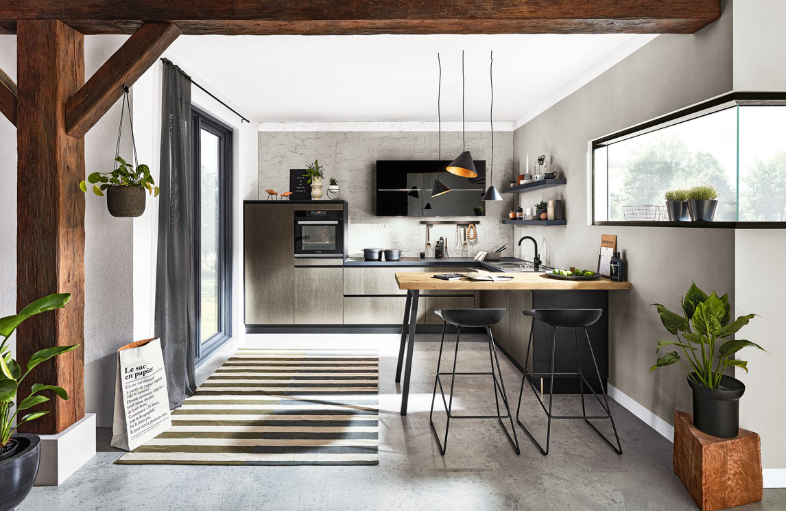 SteelGL Metallic Donker Geborsteld